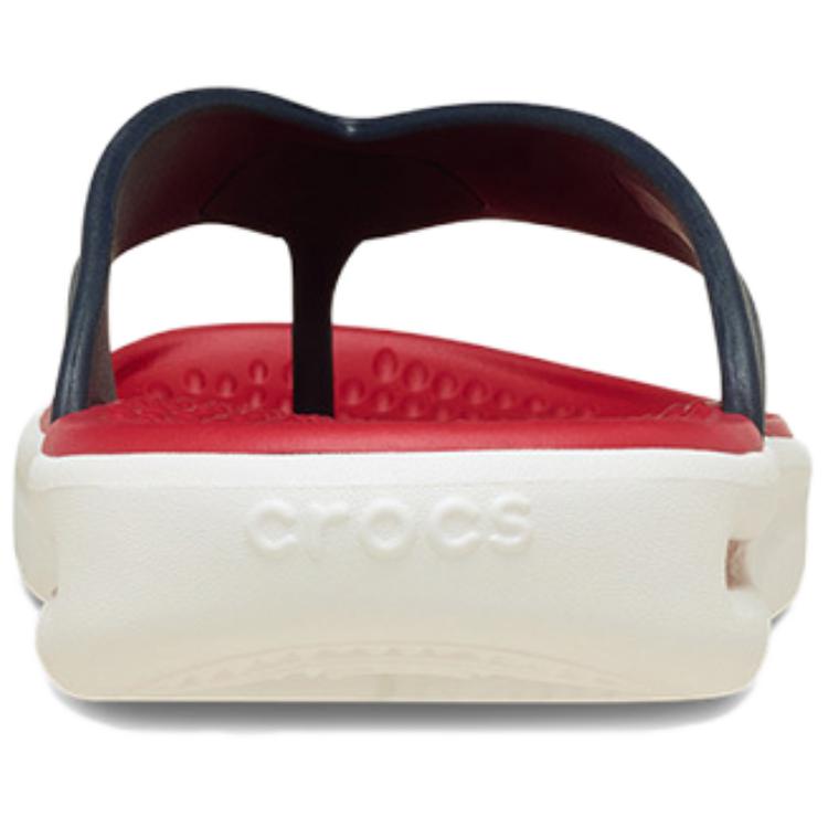 Crocs Comfortable Simple Fashion Anti-Friction Flip Flops Unisex Footwear Blue Red 211101-410