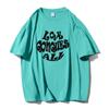 Shellsuning Oversized Letter Graphic T Shirts Men Summer Soft 100% Cotton Short Sleeve Tees Female Trendy Loose High Street Tops