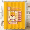 Süßer Shiba Inu Hund Badezimmer Duschvorhang Wasserdicht Bauernhaus Dekor Japanischer Stil Waschraum Stoff Hintergrund Heimdekoration