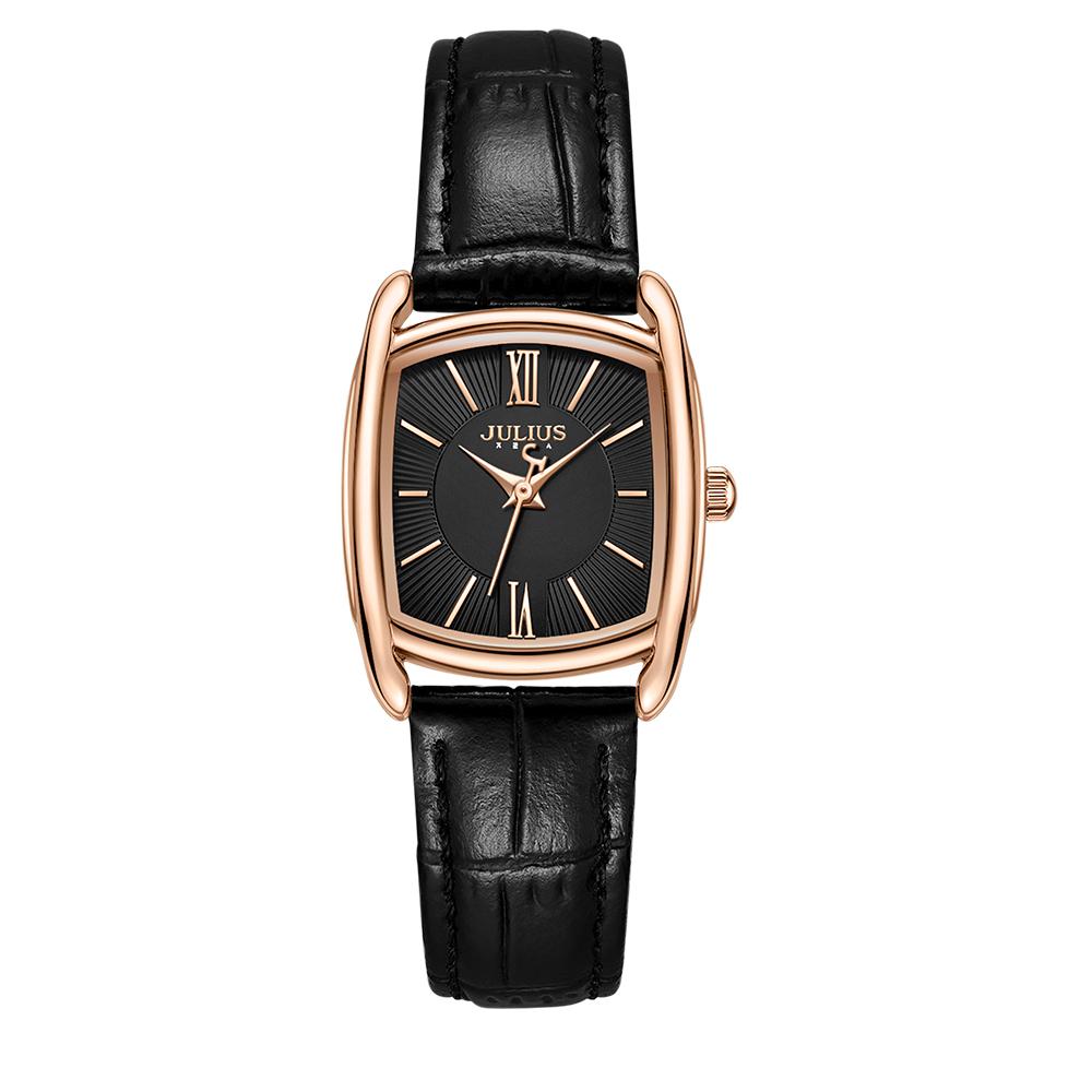 Jyullieoseu Ja-1364 Square Women'S Leather Watch