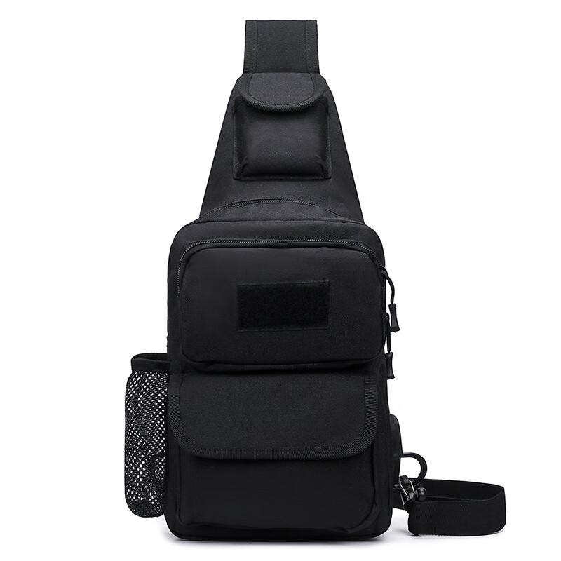 Outdoor Tactical Chest Bag with Water Bottle Holder Charging Port 50L