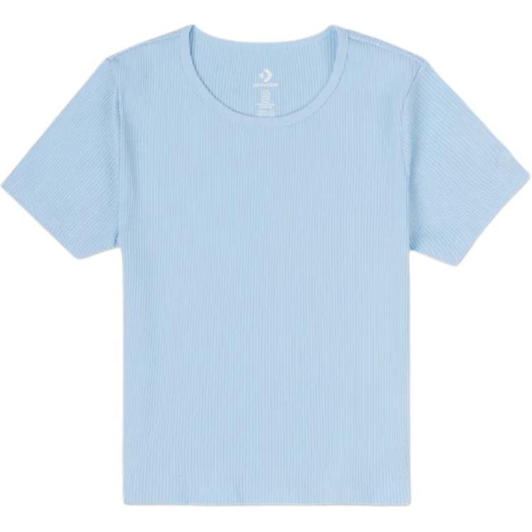 

New Converse T-Shirts Women s Blue 10027490-A11 L