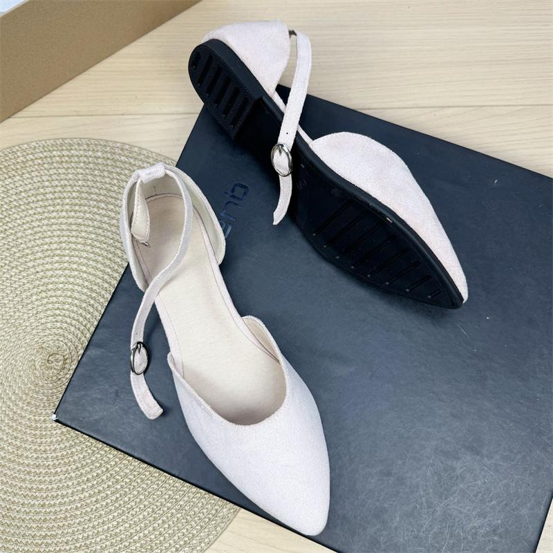 Fashion Flat Shoes for Women's Spring and Autumn Plus Size Pointed Sandals Women's 41-43 French Work Shoes Ladies Loafers Women