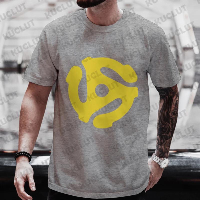 Phonograph Record Print T-shirts Spindle Adapter Dj Music Geek Funny Tshirt T-Shirt Tee Shirt UnisexLadies Youth Tops