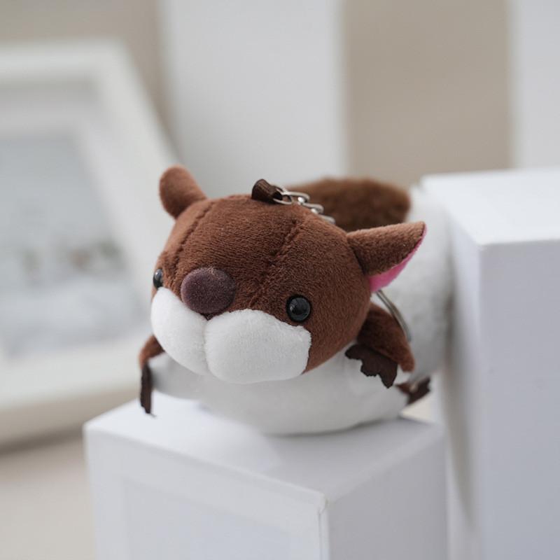 Adorable Plush Squirrel Keychain Pendant Soft And Cuddly Cute Squirrel Toy For Bags And Cars