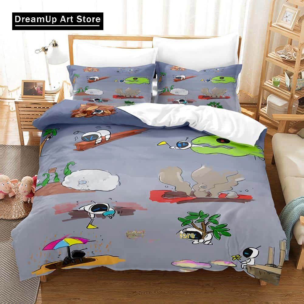 3D tisk Anime Astro Bot Ložní souprava Single Twin Full Queen King Size Postel Dospělý/Dětská ložnice Sady povlečení na peřinu Bytový textil