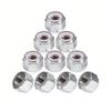 10 Pezzi Dadi autobloccanti con inserto in nylon M2-M5, Dadi esagonali antivibranti in alluminio 6061 per Droni, Applicazioni Automobilistiche ed Elettroniche