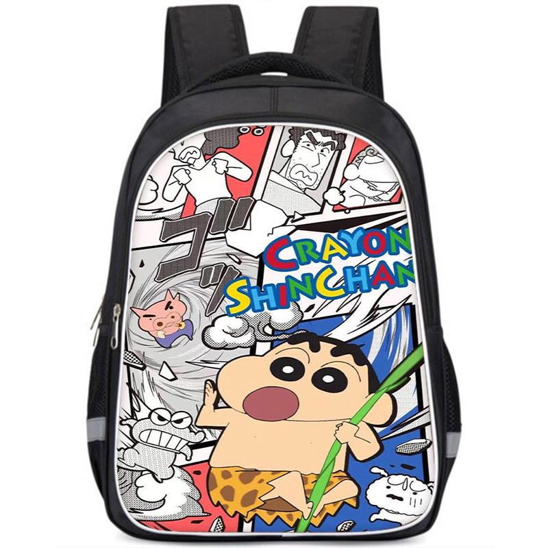 Spacious Crayon Shin-chan Oxford Cloth Backpack Lightweight School Bag For Kids