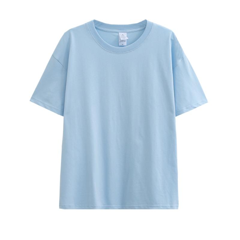 Neutral Pure Cotton T-shirt Solid Color Short Sleeved Men's Loose Round Neck T-shirt
