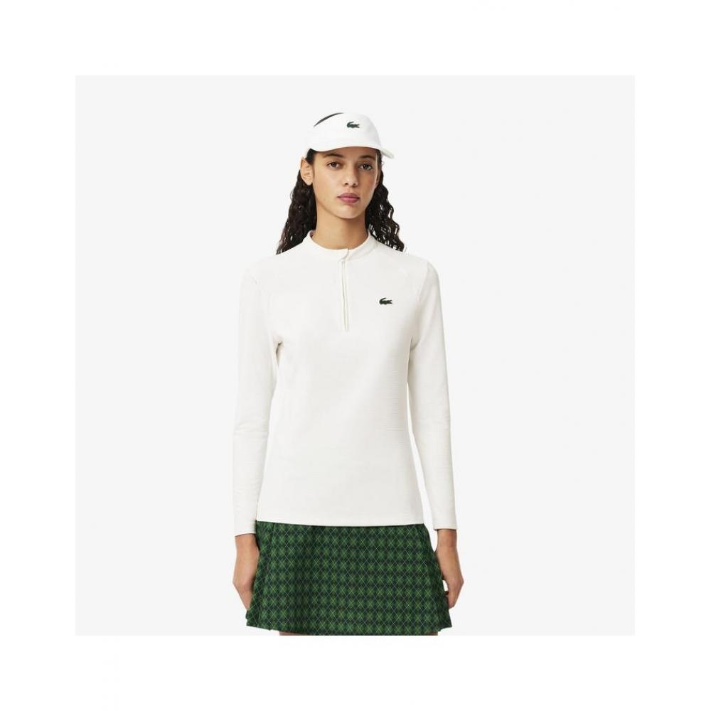 

LacoSte Women S Half Zip Slim Fit SweatShirt Sf7518 54n 70v 036