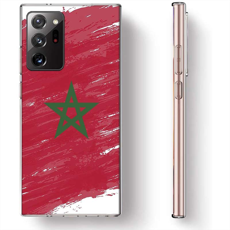 Morocco Flag Soccer Phone Case for Samsung A17 A37 A57 A55 A35 A25 A15 A54 A14 A24 A34 A13 A23 A33 A53 A07 A05S A04S A03 A73 Gal