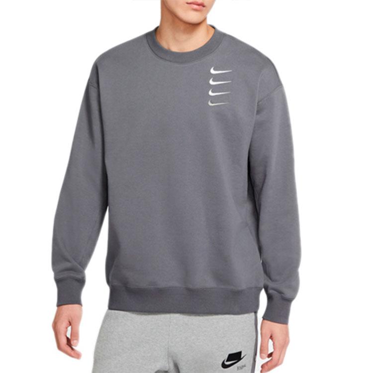 Nike French Terry Swoosh Gradient Crew Neck Sweatshirt Spring Season Men Tops Iron-Grey DB9408-022