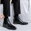 Fashion Street Style Men Business Botas Casual Shoes Personality Men's High Top Shoes Leather  Ankle Boots Anti Slip Male Chelsea Boots