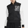 Nike Logo Print Single-Breasted Long Sleeve Baseball Jacket Women Jackets Black DZ4631-010
