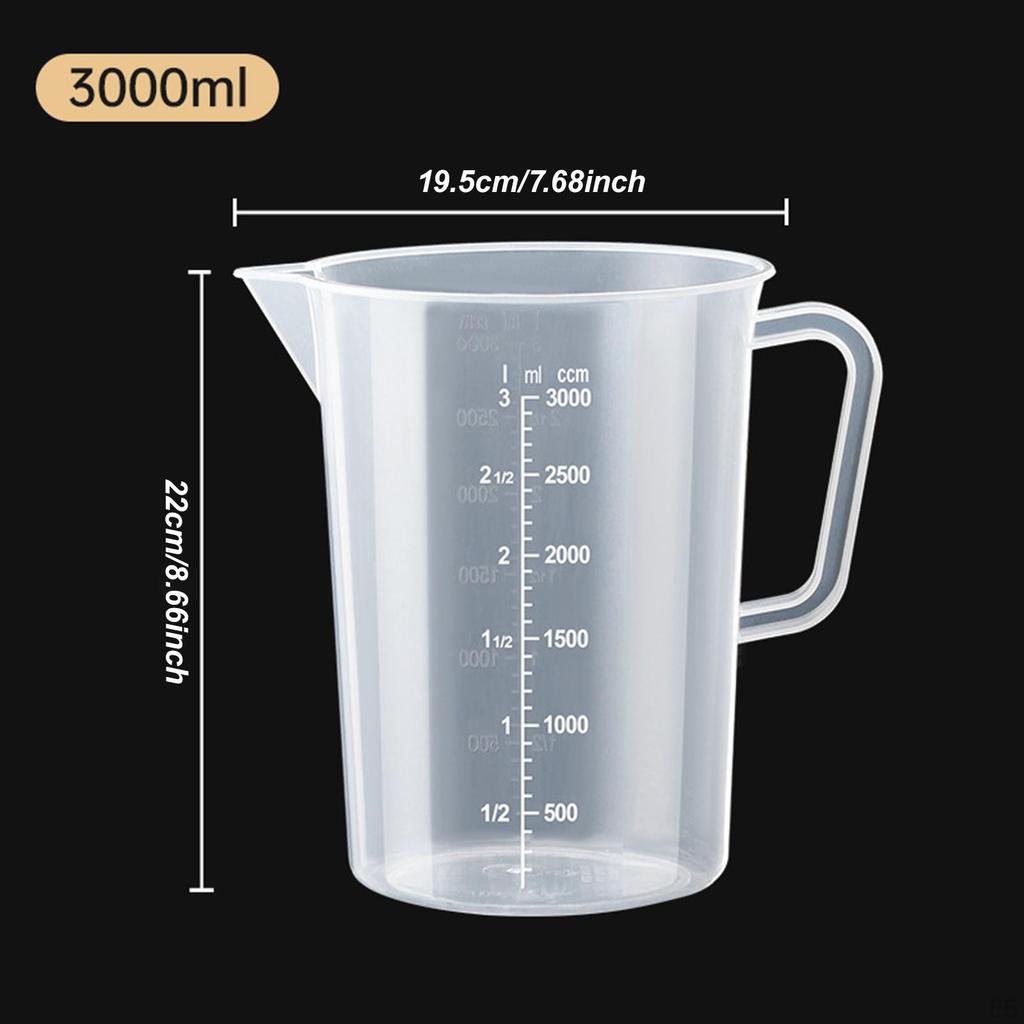 Measuring Cup Clear Cook with Accuracy Graduated Handle Jug for Cooking Kithchen Tool
