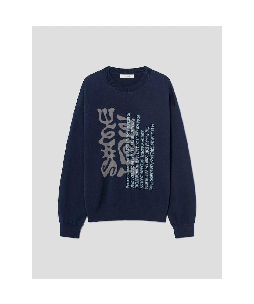 8seconds Graphic Jacquard Knit Pullover Navy