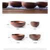 1PC Large soup bowl wood tigela healthy food containers dinner dishes vintage salad rice Japanese style tableware LC 013
