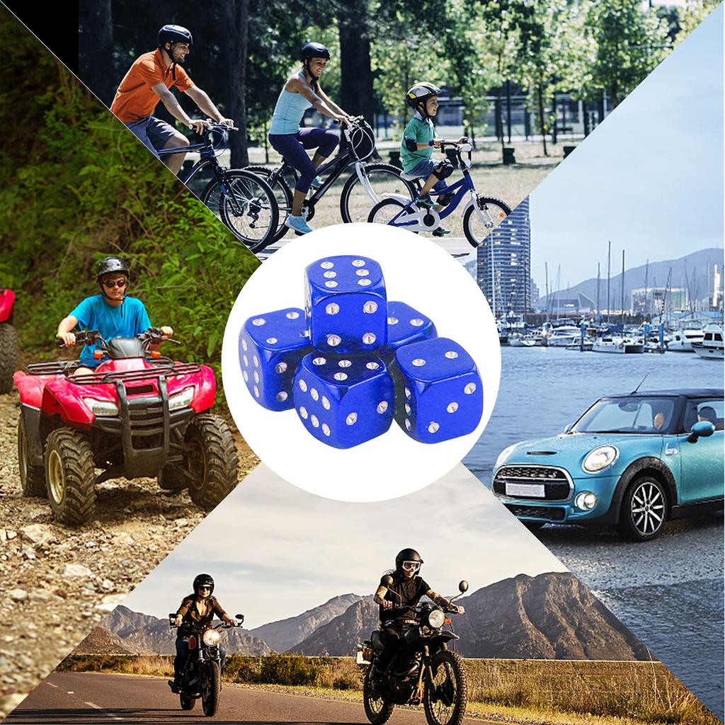 BOROLA New Dice Machined Aluminum Air Valve Cap Tire Aluminum