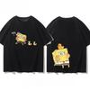 Cute Anime Spongebob Squarepants Printed Cotton Childrens Tshirt Parent Child Casual Day Wear Direct Delivery