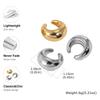 Vnox Trendiger Minimalistischer No-Piercing Glatter Kuppel Ohr-Manschetten-Clips für Damen C-Form Clip-Ohrring Fake Knorpel Ohr Party Schmuck