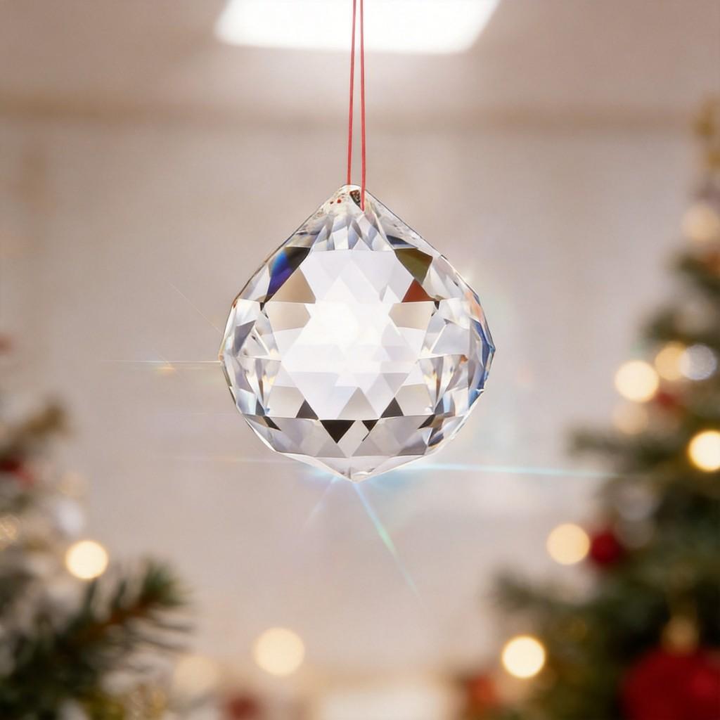 24pcs Crystal Hanging Ornaments 20mm Faceted Balls For Wedding Decor And Christmas Gifts