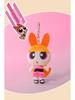 Powerpuff Girls Plush Keychain: Cute Bubbles & Buttercup Stuffed Doll - Girlish Heart Birthday Gift.