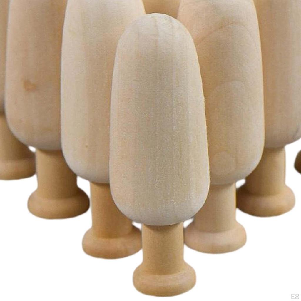 10 Piezas Adornos de Madera sin Terminar Pintados DIY, Juguete de Dibujo Graffiti Manualidades de Madera Creativas para