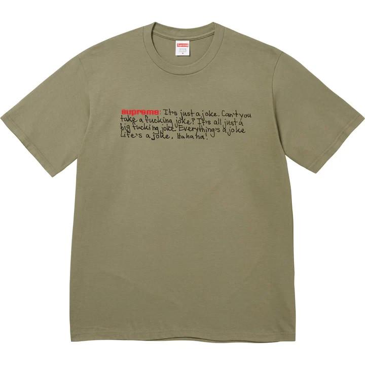 Supreme Joke Tee Light Olive M