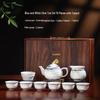 Jingdezhen Style Blue & White Linglong 10-Piece Tea Set