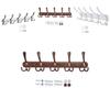 Modern Minimalist Wall Mount Heavy Duty Coat Hook With 5 Hooks For Bathroom And Hotel Doors