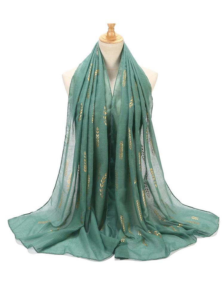 New  Summer Elegant Women Silk Scarf Beach Wrap Shawl Sparkly Gold Print Sunscreen Bandana Hijab Mujer Scarve Pareo Foulard
