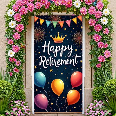 Bannière de Fête Bannière de Célébration Légère Décor de Retraite Durable pour Fête de Retraite Célébration d'Étape Importante