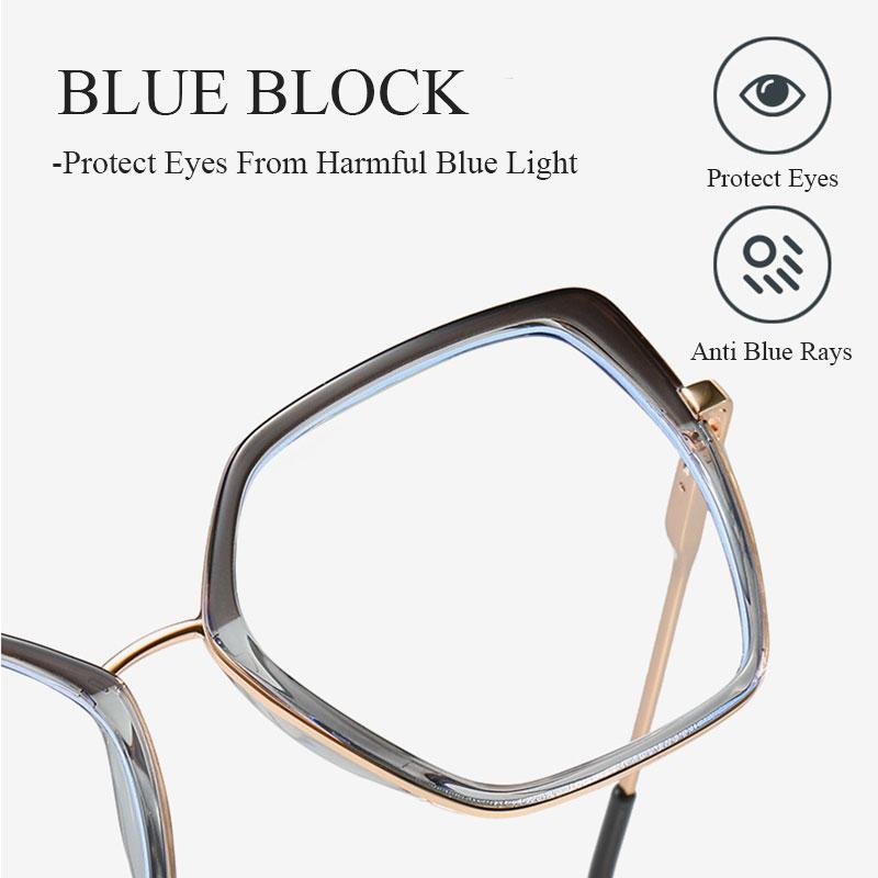 Modische Anti-Blaulicht-Myopie-Brille 0,00 -6,00