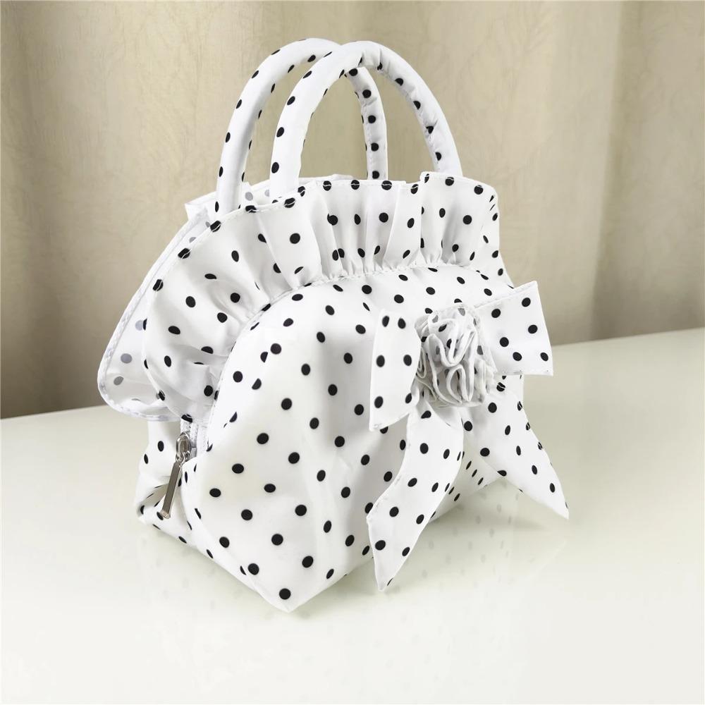 Polka Dot Print Sac Femme Bow Bag Portable Phone Bolso Lightweighte Hand Bags for Woman New Sweet Fashion Bolsos Mujer