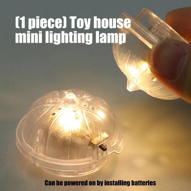 2pcs Doll House Accessory Lighting Lamp with Simple Design and Gentle Glowing Light for Kids Safe Creative Playtimes Fun