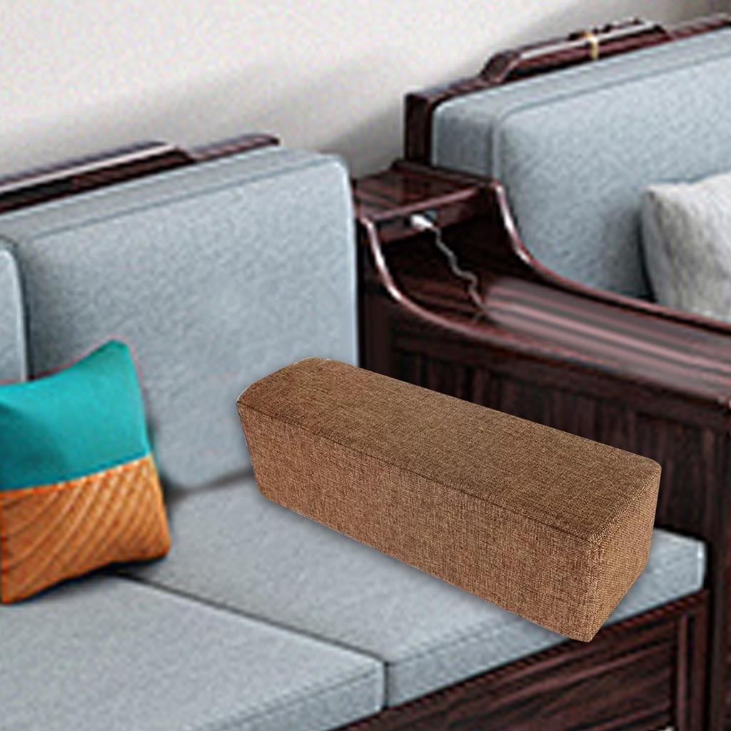 Couch Arm Rest Pillow High Density Foam Bolster with Removable Washable Pillowcase Armrest Cushion for Bedroom Car Home Working