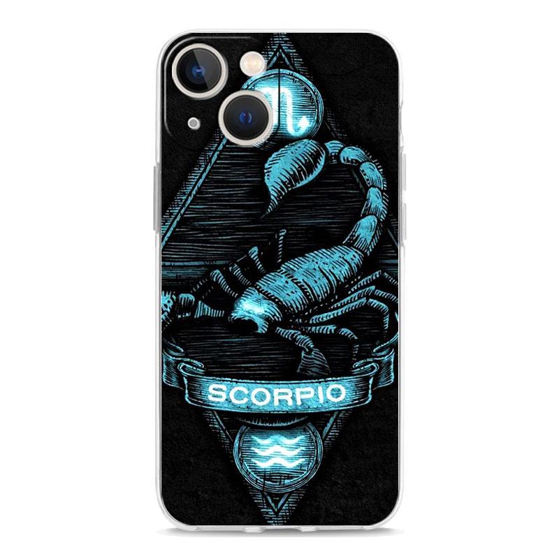 Aries Leo Libra Pisces Virgo Phone Case For iPhone 11 Cases iPhone 15 12 13 14 16 Pro Max X XR XS 14 15 Plus 16Pro Clear Cover