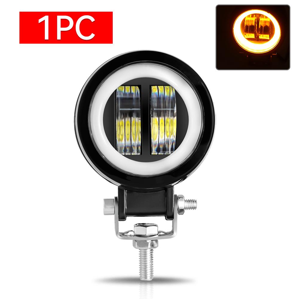 3inch Beam Headlight LED Work Light Bar Spot Driving LED Work Lamp Fog Pods Halo Offroad 4WD Car Boat Truck SUV Pickup ATV