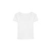 White Lace Short-Sleeve Summer T-Shirt for Girls - Slimming, Casual, and Fashionable
