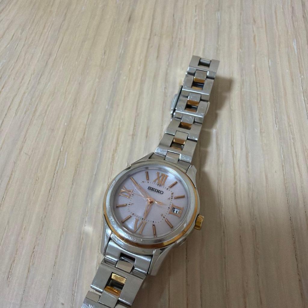 Used Seiko Watch  Wristwatch Lukia Quartz Solar Radio Sapphire Glass