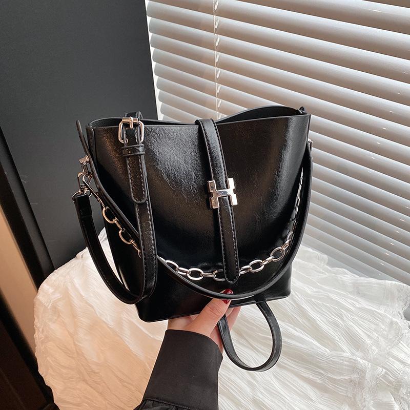 New niche design popular chain mother bucket bag shoulder crossbody trendy women's bag