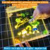 Children's Light-Up Drawing Board with DIY Pack, Transparent Coloring Surface, Small Erasable Blackboard for Graffiti.