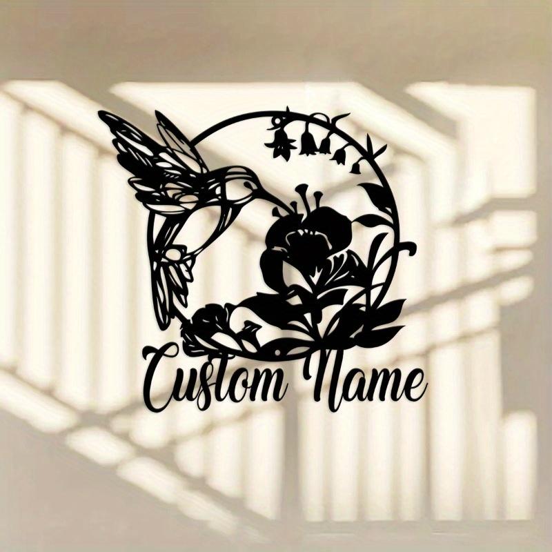 Custom Metal Hummingbird Sign - Metal Garden Sign & Mother's Day Gift, Hummingbird Welcome Sign with Metal Bird Art for Gardeners, Decorative Sign