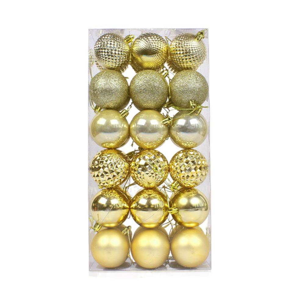 36pcs 6cm Christmas Tree Decoration Pendant Shatterproof Hanging Ornament  Wedding