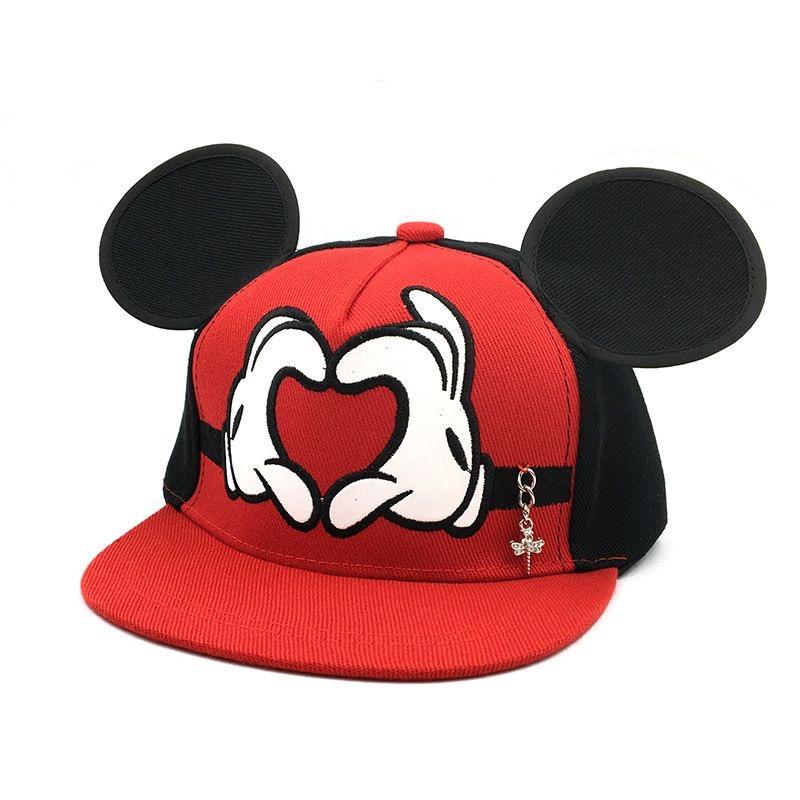 Новая детская кепка Микки Маус Мультяшная Милая Бейсболка Для Детей Девочек Мальчиков Кепка Снэпбэк 50cm-54cm
