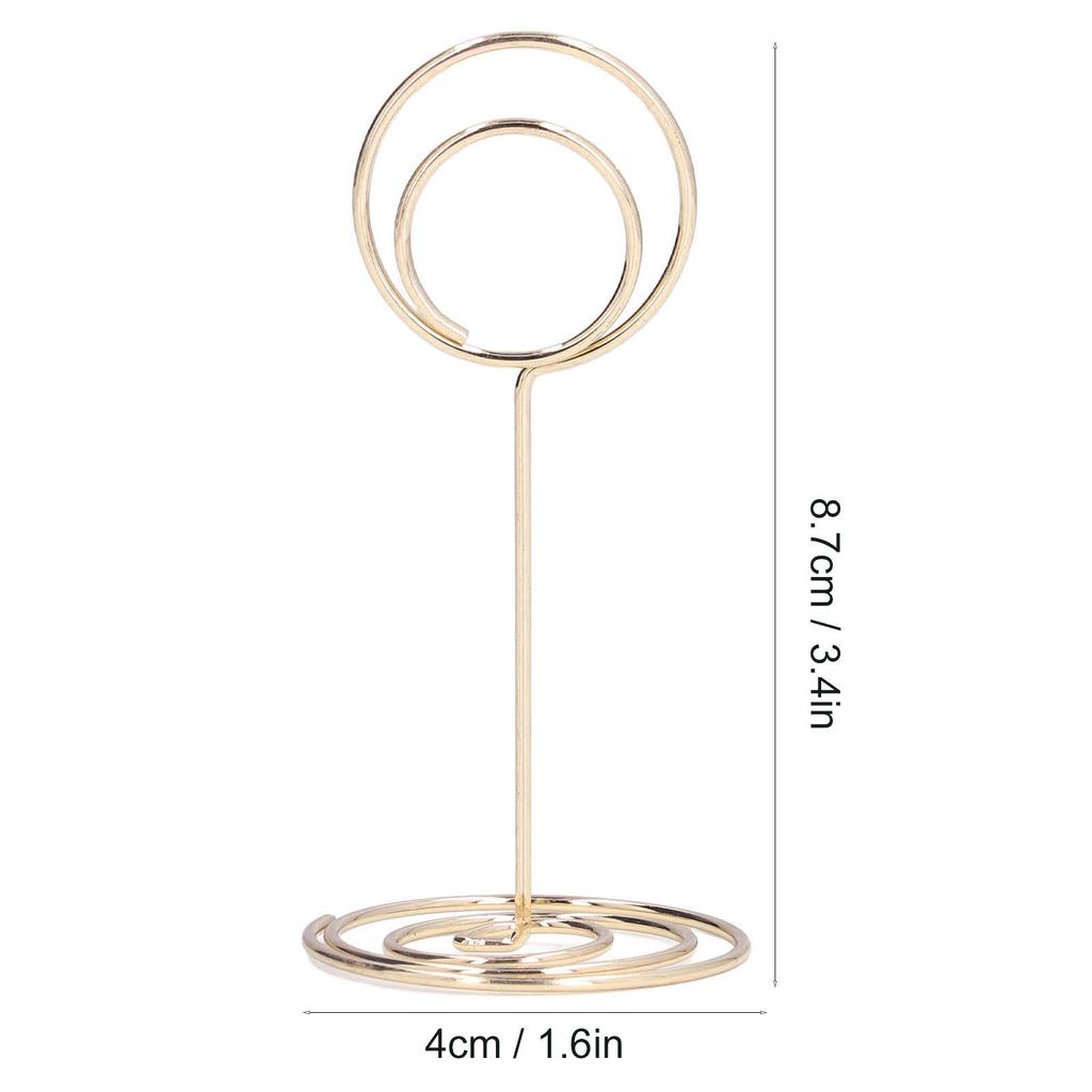 10pcs Table Number Holder Round Base Electroplating Process Elegant Cute Shape Home Ornaments for Weddings