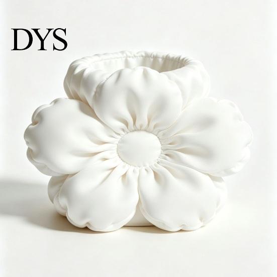 Soft Satin Flower Pen Cup Holder, Petal Design Desk Organizer, Durable Desktop Decoration for Home Office PLA Storage Container, School Supplies