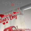2pcs   2D FLAT PRINTING Curtains (Without Rod) Valentine Truck Contemporary Popular Curtains Polyester Easy Install Curtains