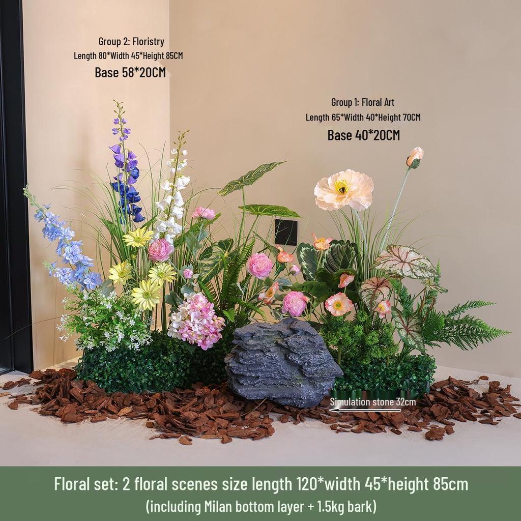 Artificial Green Plant Floral Arrangements for Indoor Decor in Hotels and Shops
