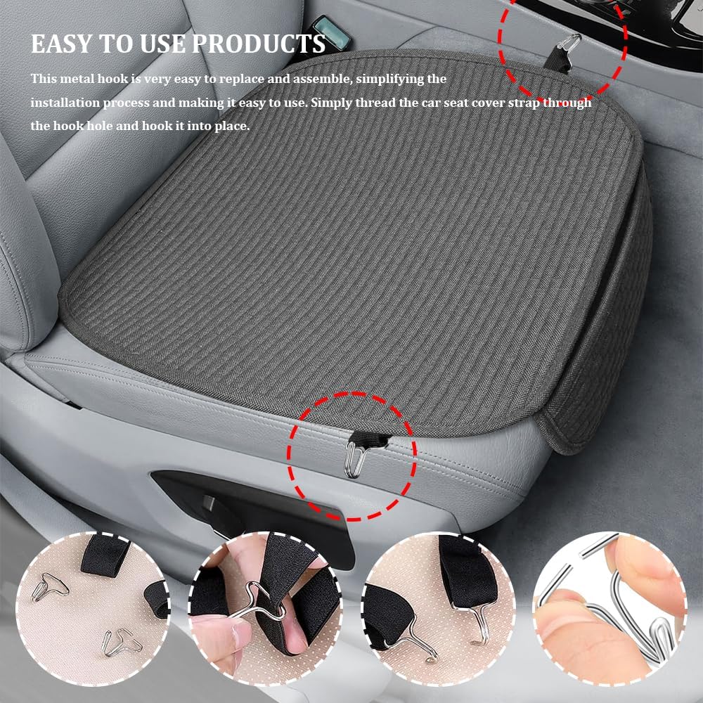 10PCS Car Seat Cover Hooks, Car Seat Cover Clips, Metal Car Seat Cushion Fixing Hooks, Universal Car Seat Installation Hooks Auto Interior